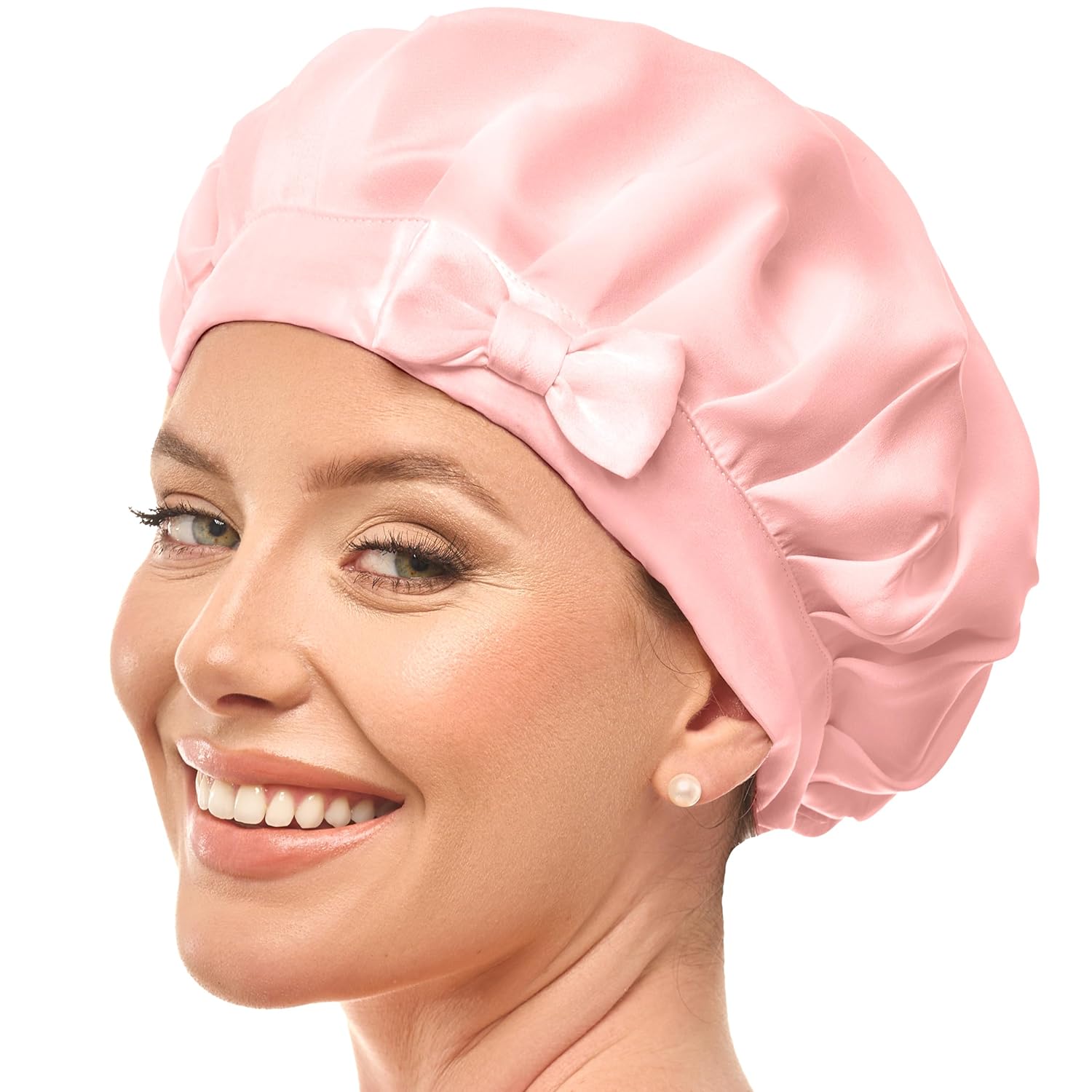 Silk Bonnets 100% Mulberry Silk Sleep Cap Adjustable elastic