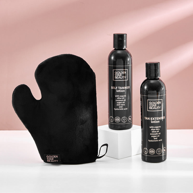 Self Tanner Lotion w/ Mitt & Tan Extender Lotion